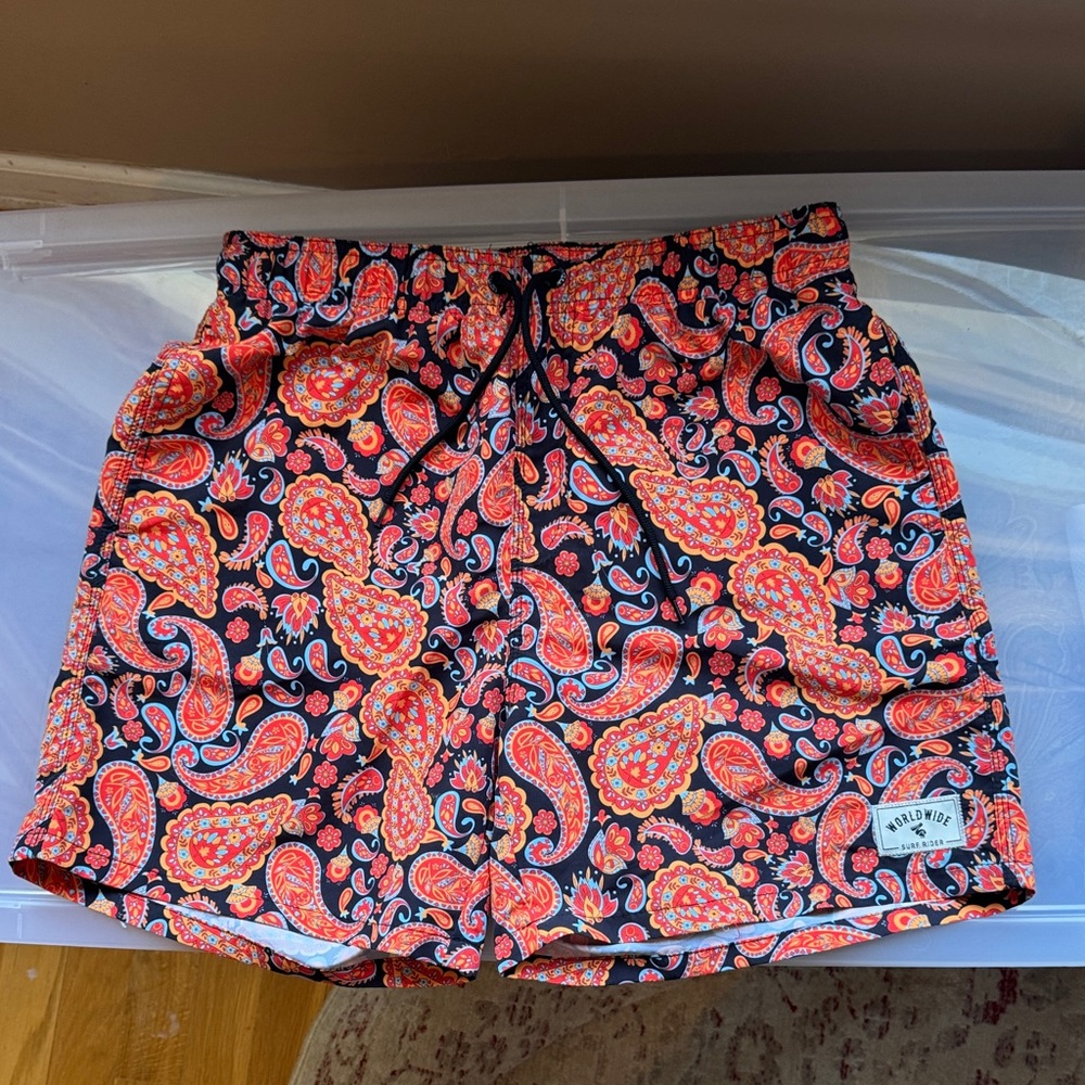 Worldwide Surf Rider Manfinity Paisley Swim Shorts